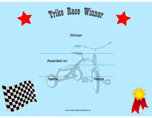 Tricycle Race Winner
