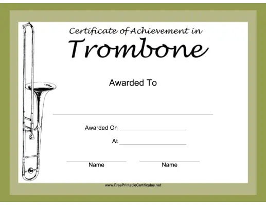 Trombone Instrumental Music