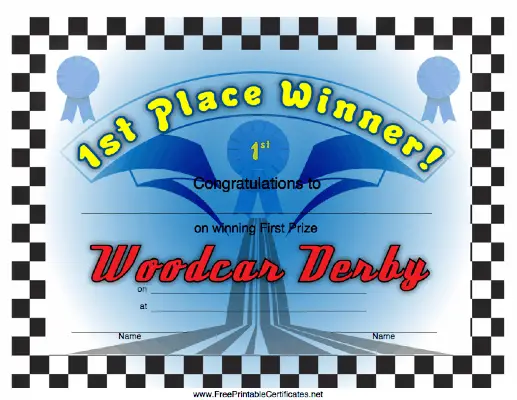 Woodcar Derby 1st Place