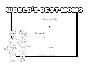 Worlds Best Moms BW