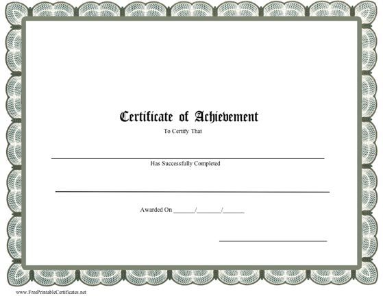 Professional Certificate of Achievement
