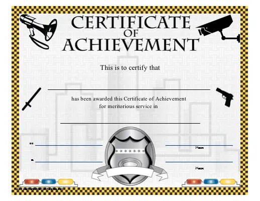 Achievement - Law Enforcement and Security