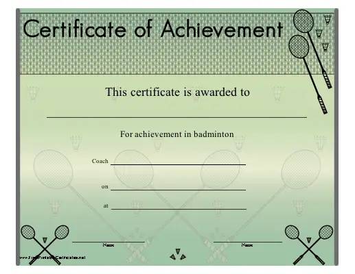 Badminton Achievement