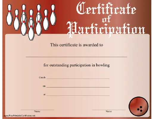 Bowling Participation