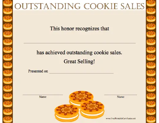 Outstanding Cookie Sales