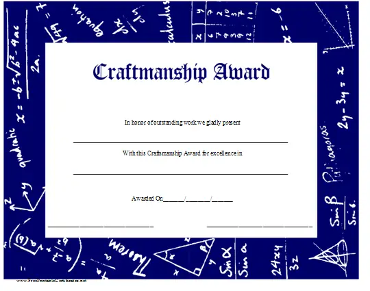 Craftsmanship Award
