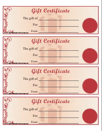Gift Certificate - Box