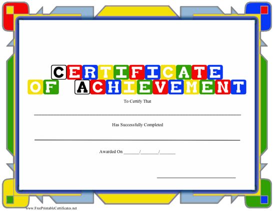 Achievement - Preschool