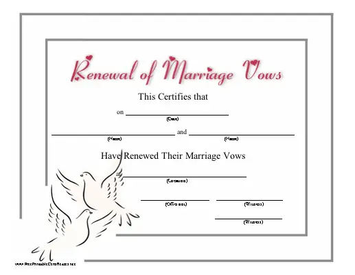 Renewal of Marriage Vows