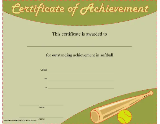 Softball Achievement