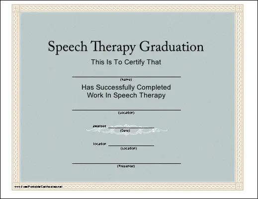 Speech Therapy Graduation