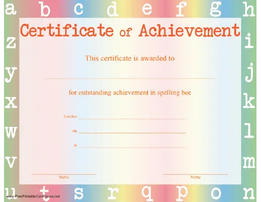 Spelling Bee Achievement