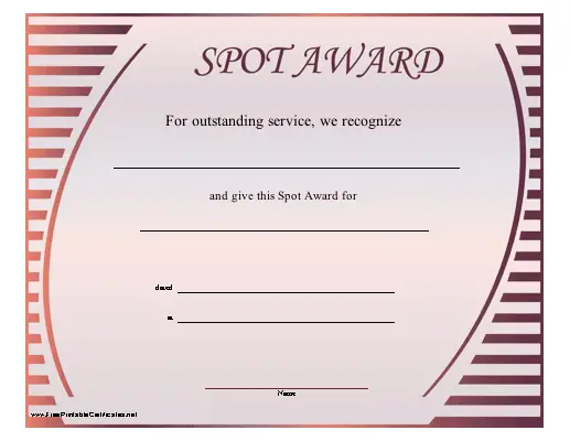Spot Award
