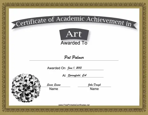 Art Academic certificate