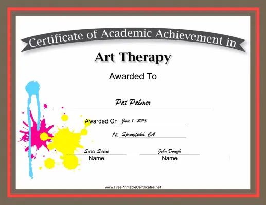 Art Therapy Academic certificate