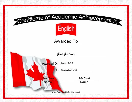 Canada English Language certificate
