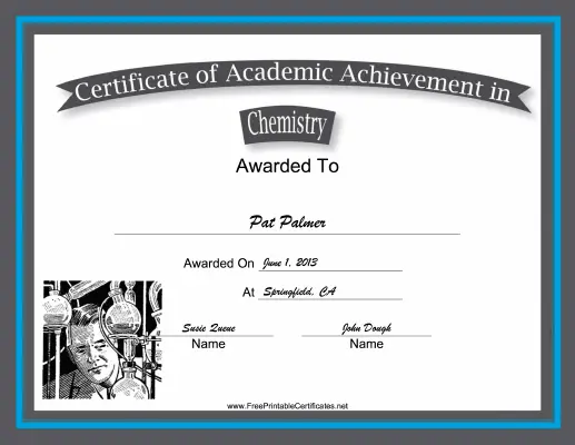 Chemistry Academic certificate