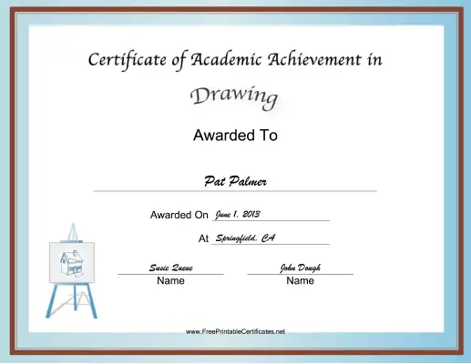 Drawing Academic certificate