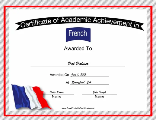 France French Language certificate