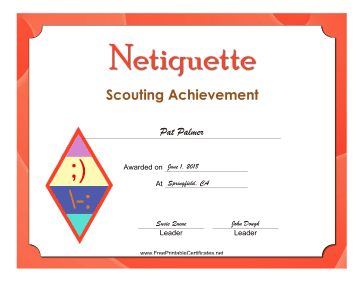 Netiquette Badge certificate