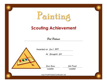 Painting Badge certificate