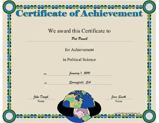 Political Science certificate