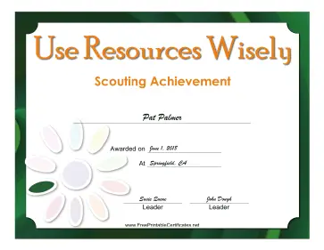 Resources Badge certificate