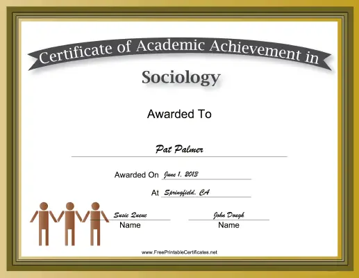 Sociology Academic certificate