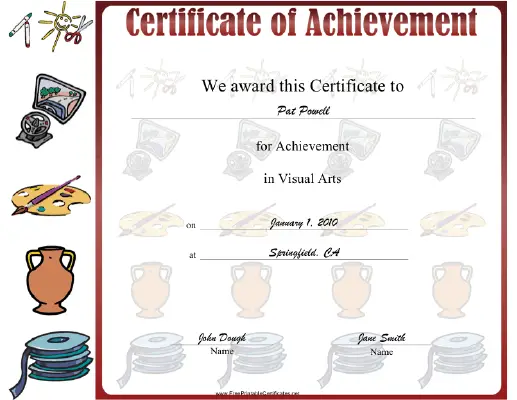 Visual Arts certificate
