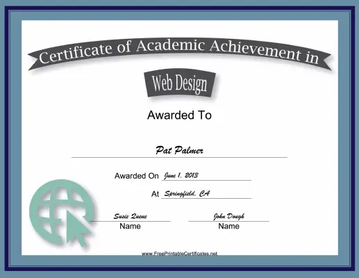 Web Design Academic certificate