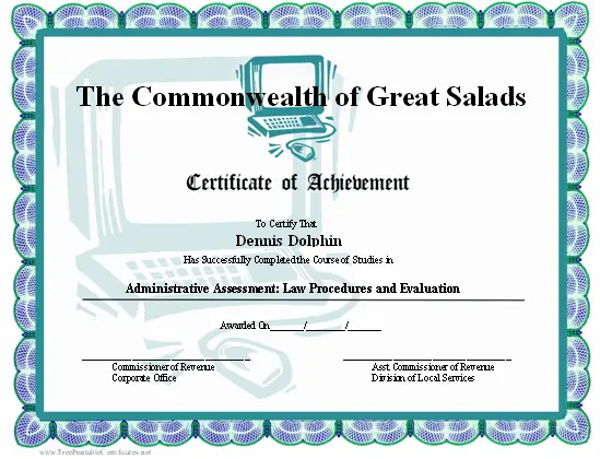 Achievement - Computer certificate