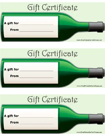 Wine Gift certificate