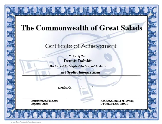Achievement - Art certificate