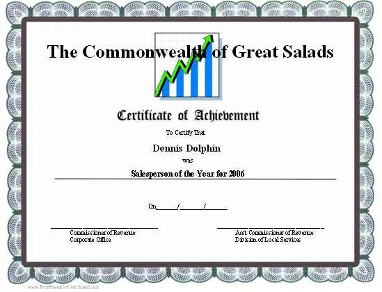 Achievement - Graph certificate