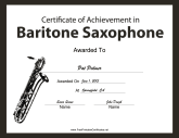 Baritone Saxophone Instrumental Music