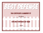 Best Defense Award