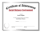 Achievement Social Distance Environment