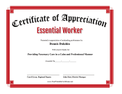 Appreciation Essential Worker