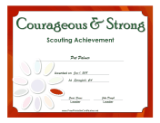 Courageous And Strong Badge