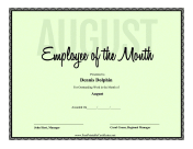 Employee Of The Month August