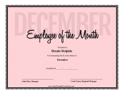 Employee Of The Month December