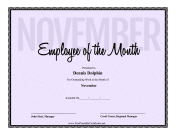 Employee Of The Month November