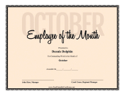 Employee Of The Month October