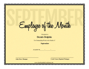 Employee Of The Month September