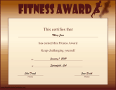 Fitness Award