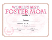 Foster Mom Award