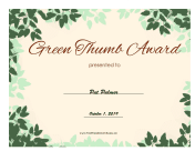 Green Thumb Award