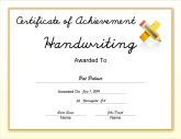 Handwriting Achievement