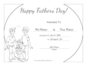 Happy Fathers Day BW certificate