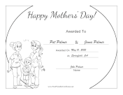 Happy Mothers Day BW certificate